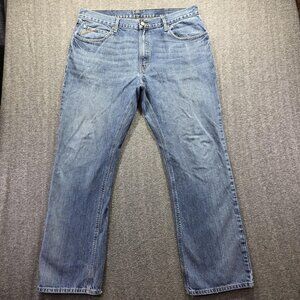 Ariat Jeans Mens 38x34 Blue Denim Straight Leg Classic 100% Cotton Pants